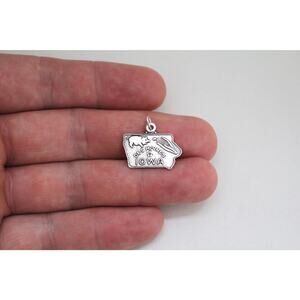 Sterling Silver Iowa State Charm